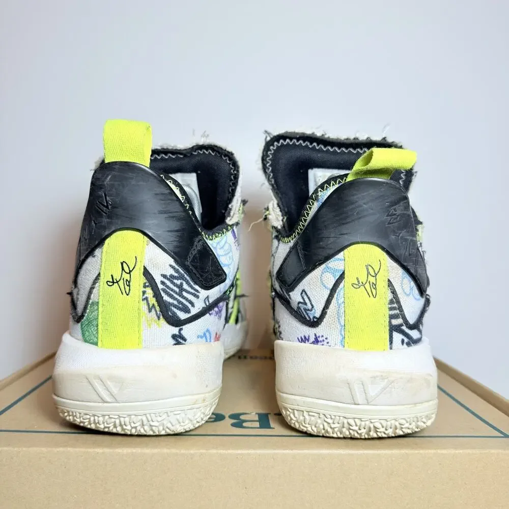 Nike Air Jordan Why Not Zer0.4 Graffiti Men's Size 8 Basketball Shoes Used